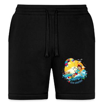 I love kite surfing - colorful illustration. - Bella + Canvas Unisex Short - black - Front