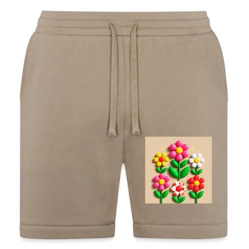 3D Flowers and Butterflies in Amber, Floral Design - Bella + Canvas Unisex Short