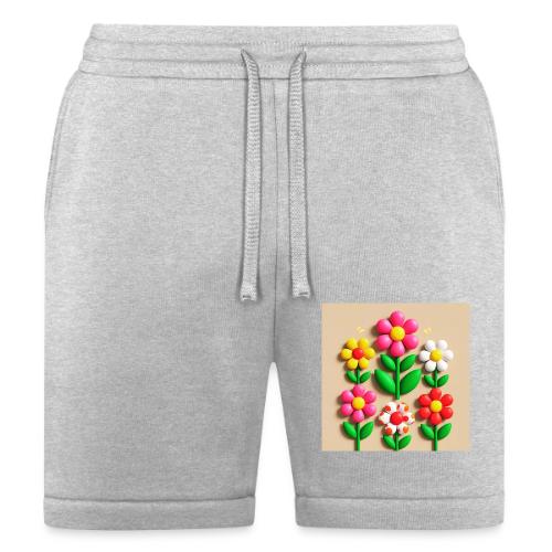 3D Flowers and Butterflies in Amber, Floral Design - Bella + Canvas Unisex Short