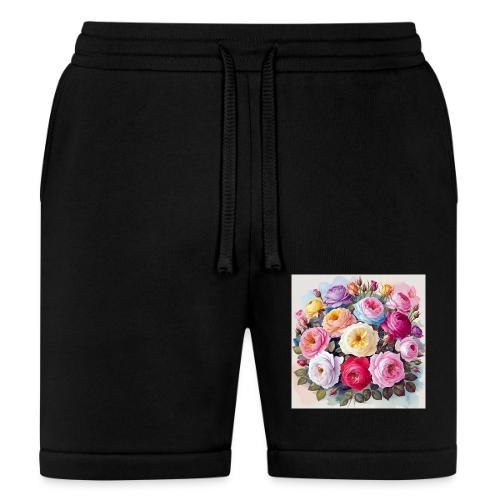 beautiful flowers floral design, wellness, nature - Bella + Canvas Unisex Short