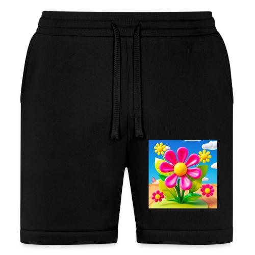 Pink Floral Peace | Sky & Nature Design - Bella + Canvas Unisex Short