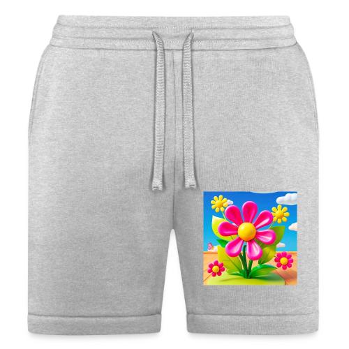 Pink Floral Peace | Sky & Nature Design - Bella + Canvas Unisex Short