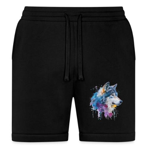 Splash-Art Wolf Head - Bella + Canvas Unisex Short