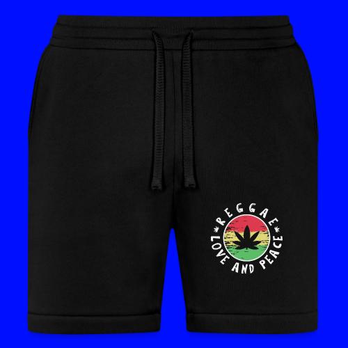 Reggae love and peace circular logo, iconic theme - Bella + Canvas Unisex Short