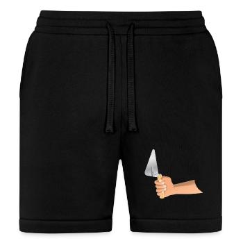 construction spatula in hand - Bella + Canvas Unisex Short - black - Front