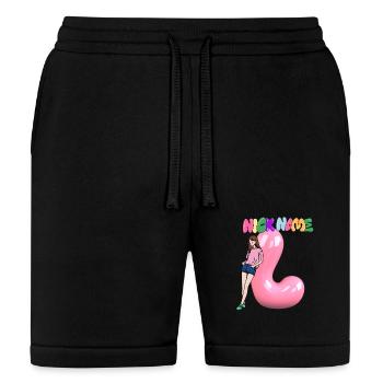 Nick Name L - Bella + Canvas Unisex Short - black - Front