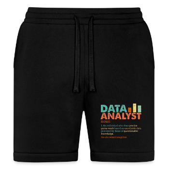 Vibrant Data Analyst Badge - Bella + Canvas Unisex Short - black - Front