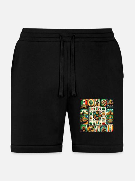 Mexican Loteria Charm - Bella + Canvas Unisex Short - black