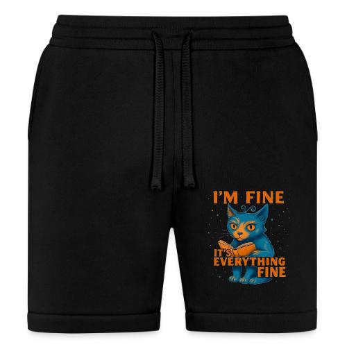 Funny Cat I’m Fine It’s Everything Fine– Retro tee - Bella + Canvas Unisex Short