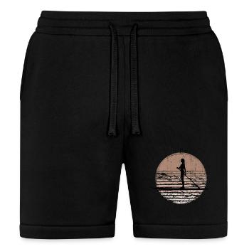 Sunset Paddleboard Silhouette - Bella + Canvas Unisex Short - black - Front