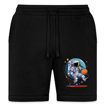 Space Traveller On Distant Planet With Basketball - Bella + Canvas Unisex Short - black - Front
