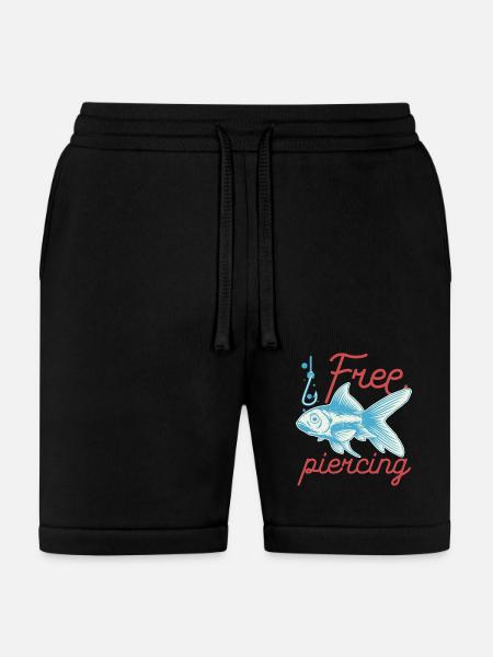 Fishing Free Piercing - Bella + Canvas Unisex Short - black