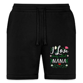 Love Nana I Love Being Called Grandma Mimi Nana - Bella + Canvas Unisex Short - black - Front