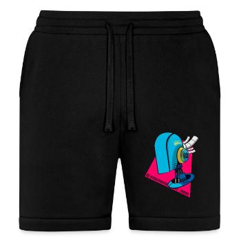 Futuristic Cyberpunk Robot Head – Sci-Fi Tech Art - Bella + Canvas Unisex Short - black - Front
