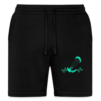Kite Boarding Surfers Kiteboard Hang Glider Gift - Bella + Canvas Unisex Short - black - Front