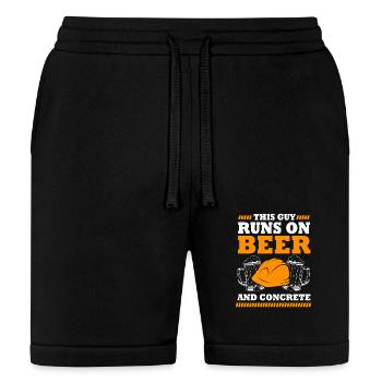 This Guy Runs On Beer And Concrete Concrete Worker - Bella + Canvas Unisex Short - black - Front