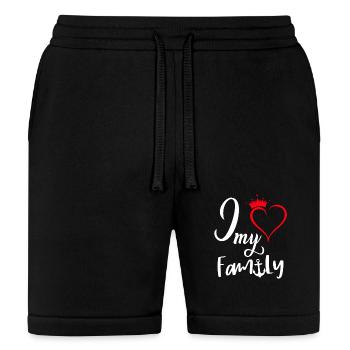 I love my family - Bella + Canvas Unisex Short - black - Front