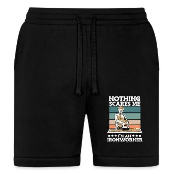 Nothing Scares Me I'm an Iron Worker Construction - Bella + Canvas Unisex Short - black - Front