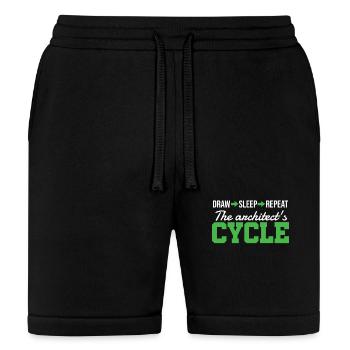 Draw Sleep Repeat The Architect Cycle Construction - Bella + Canvas Unisex Short - black - Front