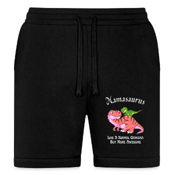 Mamasaurus Like A Normal Grandma But More Awesome - Bella + Canvas Unisex Short - black - Front