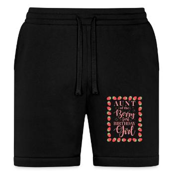 Aunt Of The Berry First Birthday Girl - Bella + Canvas Unisex Short - black - Front