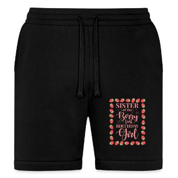 Sister Of The Berry First Birthday Girl - Bella + Canvas Unisex Short - black - Front