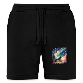 Majestic Wolf Howling At The Eclipse - Bella + Canvas Unisex Short - black - Front