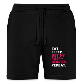 Raspberry Cultivation Berry Picking - Bella + Canvas Unisex Short - black - Front
