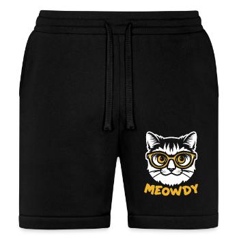 Meowdy Funny Kitty Michigan Gift - Bella + Canvas Unisex Short - black - Front