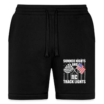 American Slot Cars Toy RC Car Racing - Bella + Canvas Unisex Short - black - Front