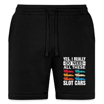 Slot Car Racing Toy RC Car Collector - Bella + Canvas Unisex Short - black - Front