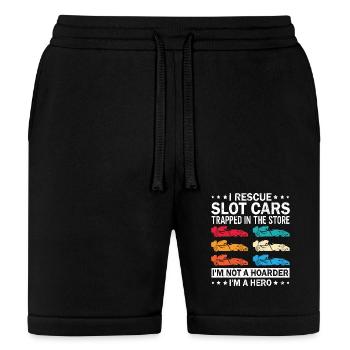 I Rescue Slot Cars Toy RC Car Racer - Bella + Canvas Unisex Short - black - Front