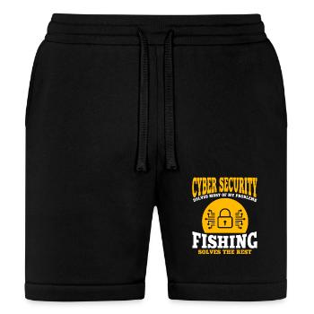 Cyber Security And Fishing - Bella + Canvas Unisex Short - black - Front
