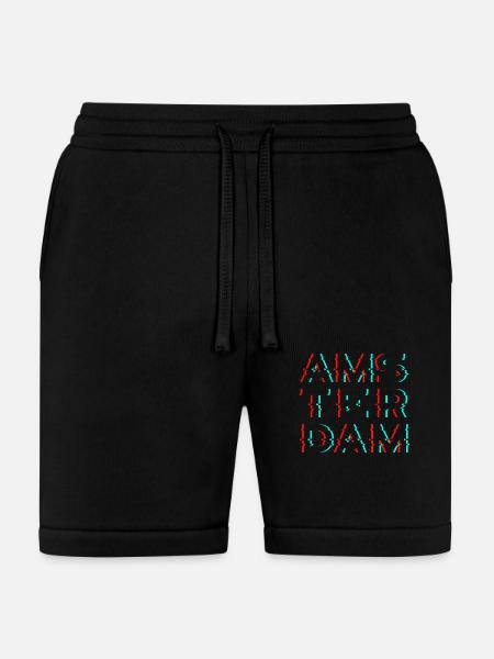 Glitchy Amsterdam - Bella + Canvas Unisex Short - black