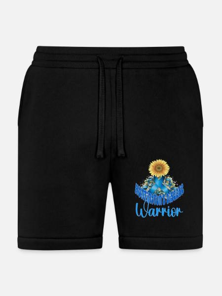 Huntington's disease awareness sunflower - Bella + Canvas Unisex Short - black