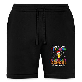 Siddikur Elementary School 4 - Bella + Canvas Unisex Short - black - Front
