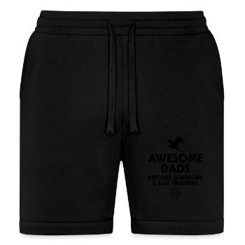 Mens Awesome Dads Explore Dungeons and Slay Dragon - Bella + Canvas Unisex Short - black - Front