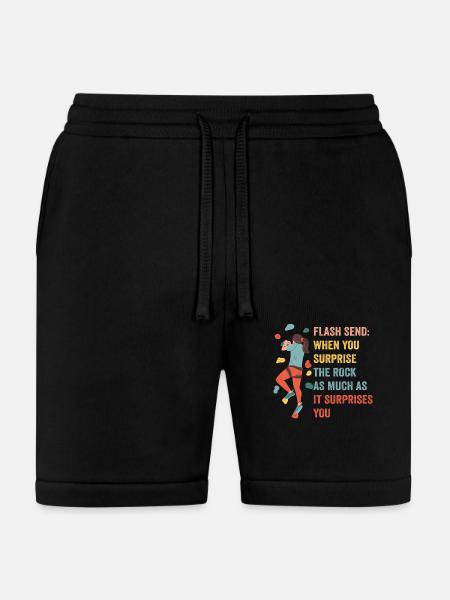 Boulderer Flash Send Bouldering - Bella + Canvas Unisex Short - black