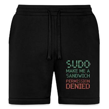 Funny Linux Joke - SUDO Permission Denied - Bella + Canvas Unisex Short - black - Front