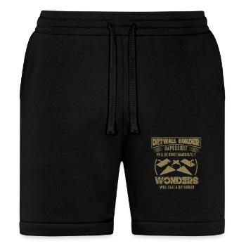 Drywall builder funny quote construction worker - Bella + Canvas Unisex Short - black - Front
