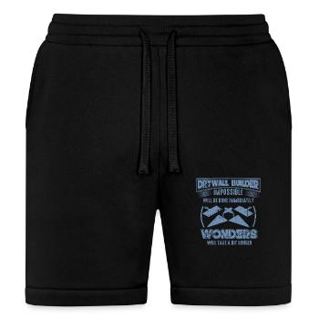 Drywall builder funny quote construction worker - Bella + Canvas Unisex Short - black - Front