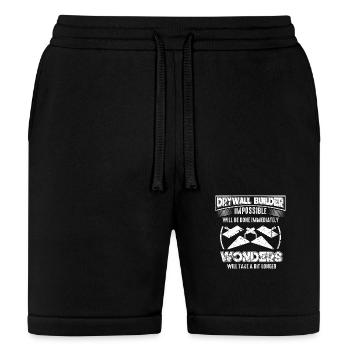 Drywall builder funny quote construction worker - Bella + Canvas Unisex Short - black - Front