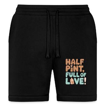 Half Year Birthday: Half Pint, Full of Love - Bella + Canvas Unisex Short - black - Front