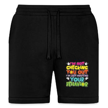 Behavioral Therapist I'm Not Checking Psychology - Bella + Canvas Unisex Short - black - Front