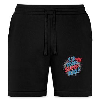 Half Year Birthday 1/2 Year Super Kid Celebration - Bella + Canvas Unisex Short - black - Front