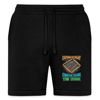 Mathematician Exponentially Cooler Than Geometry - Bella + Canvas Unisex Short - black - Front