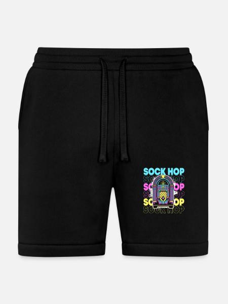 Retro 50s Sock Hop Dance - Bella + Canvas Unisex Short - black