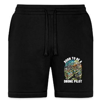 Drone Enthusiast Born To Be A Drone Pilot Aviation - Bella + Canvas Unisex Short - black - Front