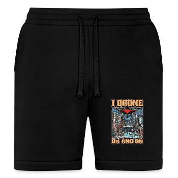 Drone Enthusiast I Drone On And On Quadcopter - Bella + Canvas Unisex Short - black - Front