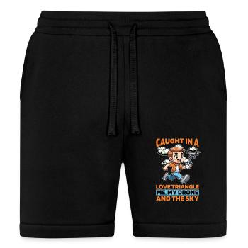 Drone Enthusiast Caught In A Drone Flying Aviation - Bella + Canvas Unisex Short - black - Front